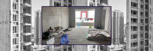 Image of unfinished apartment in Xi'an, China, where the owner has moved in. 